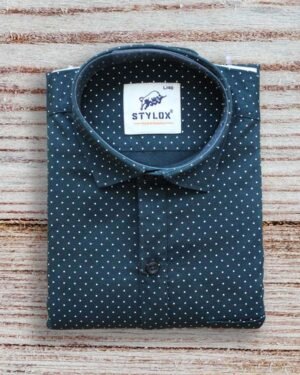 Printed Olive Green Shirt (2)