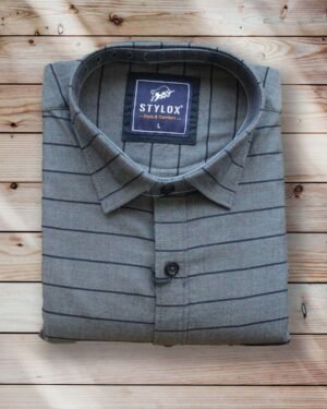 Grey Strip Shirt (2)
