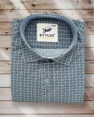 Light Grey Printed Shirt (2)