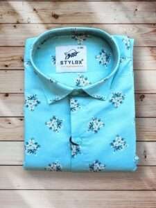 Printed Aqua Shirt (2)