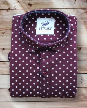 Printed Maroon Shirt (2)