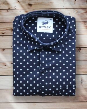 Printed Nay Blue Shirt (1)