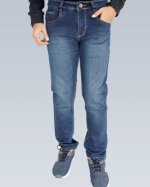 Dark Blue Mid Rise Jeans