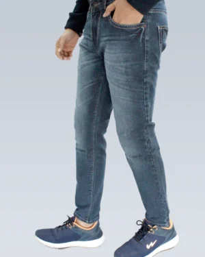 Men's Slim Fit Ankle Length Carbon Black Jeans.